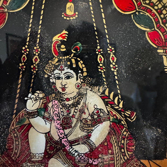 Framed Tanjore Painting of Lord Krishna