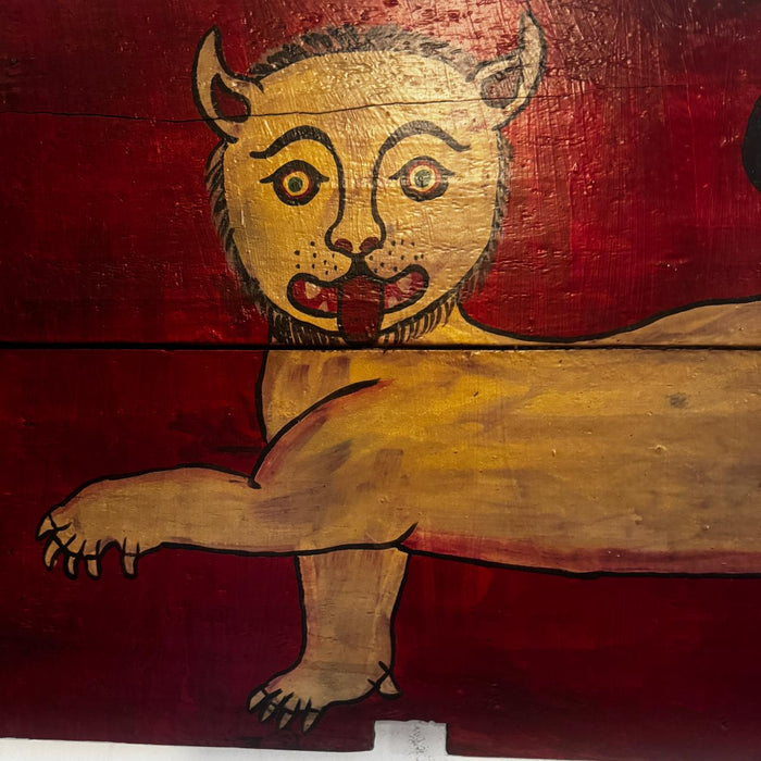Tibetan Tiger Panel on Wood-2