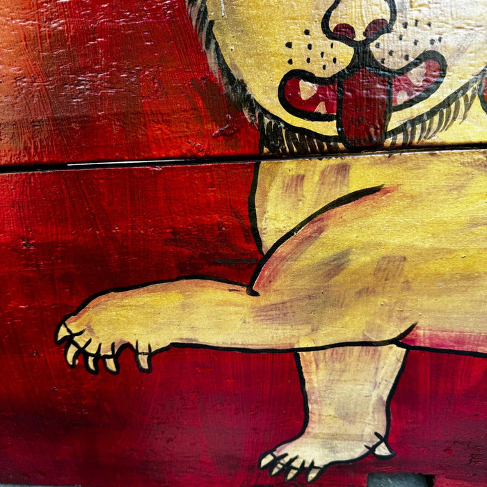 Tibetan Tiger Panel on Wood-2