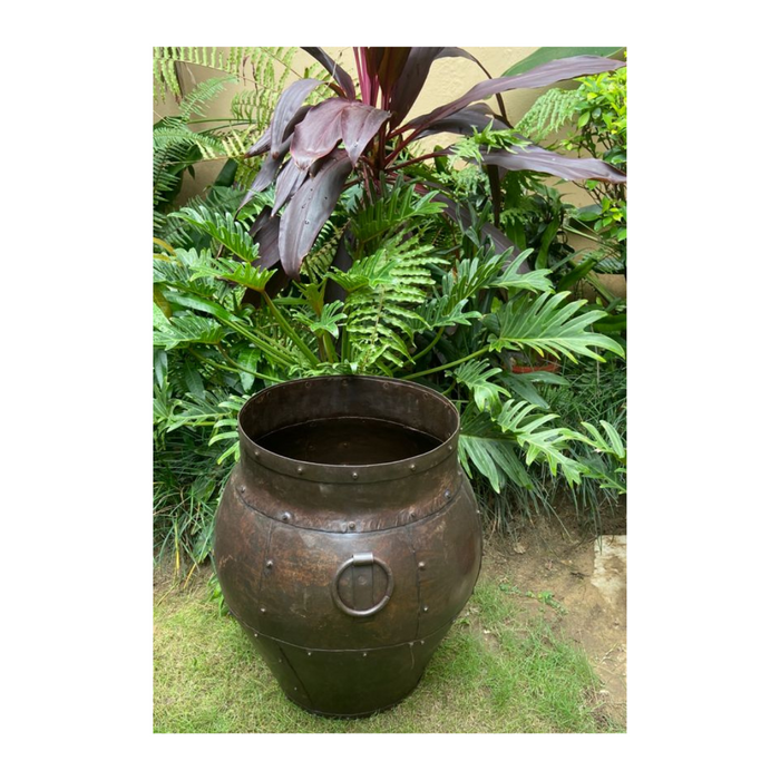 Vanya ( Medium) : Vintage Metal planter