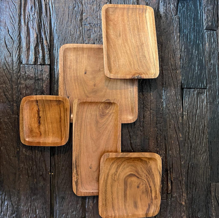 Rectangular Wooden Platter 6 : Food Grade (6" X 12")