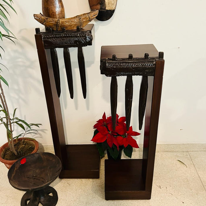 Aabshaar 1 :  Naga Panel Spiked Pedestal ( Tall , 42 inches)