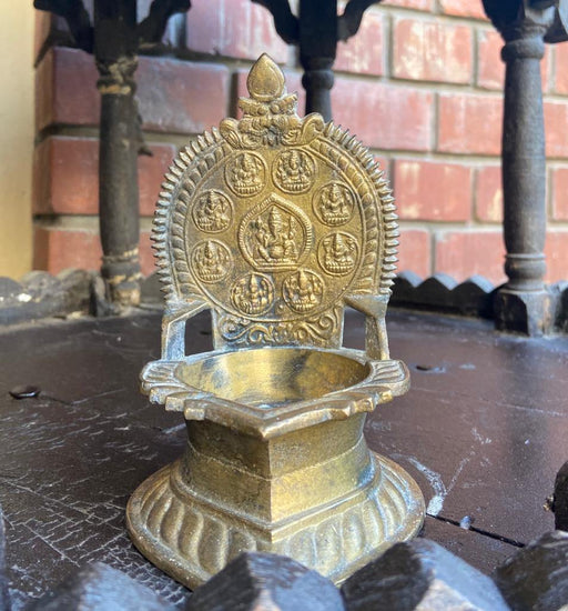 Ashta Lakshmi -3 : Vintage Brass Diya - Khojcrafts