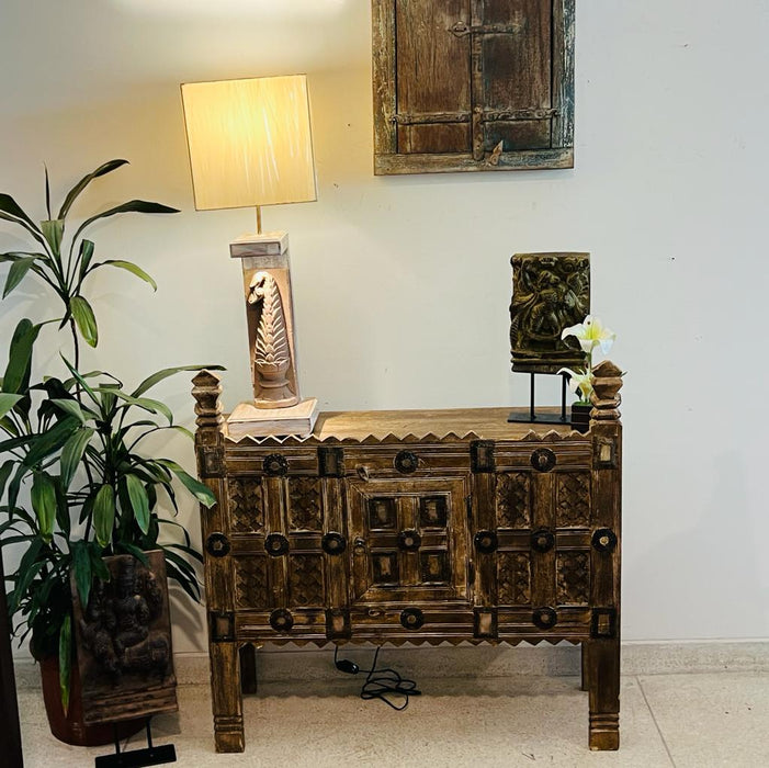 Shabah  2 : Mirrorwork  cabinet/ Dowry Chest (3 feet high)