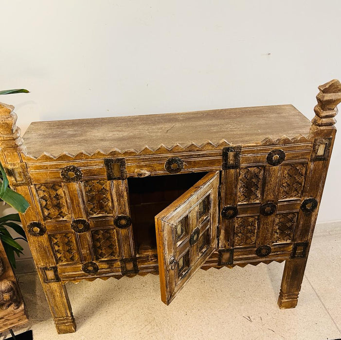Shabah  2 : Mirrorwork  cabinet/ Dowry Chest (3 feet high)