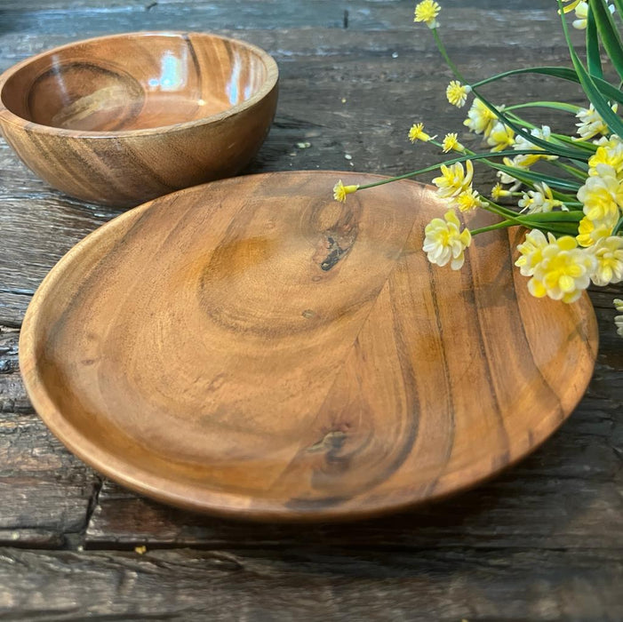 Wooden Circular plate : Food Grade ( 7" X 14")
