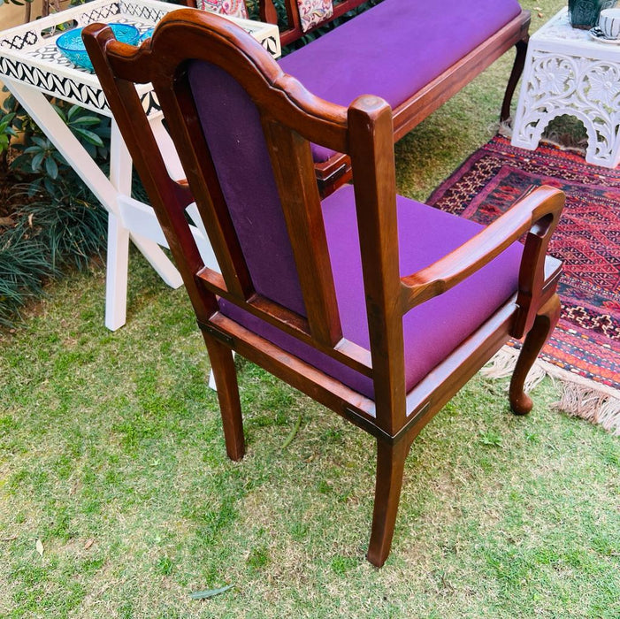 Haniya : Statement, Vintage Single Chair with Arms and Curved Back