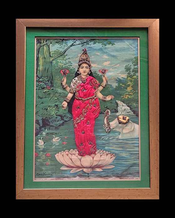 Goddess Lakshmi- Oleograph by Raja Ravi Varma
