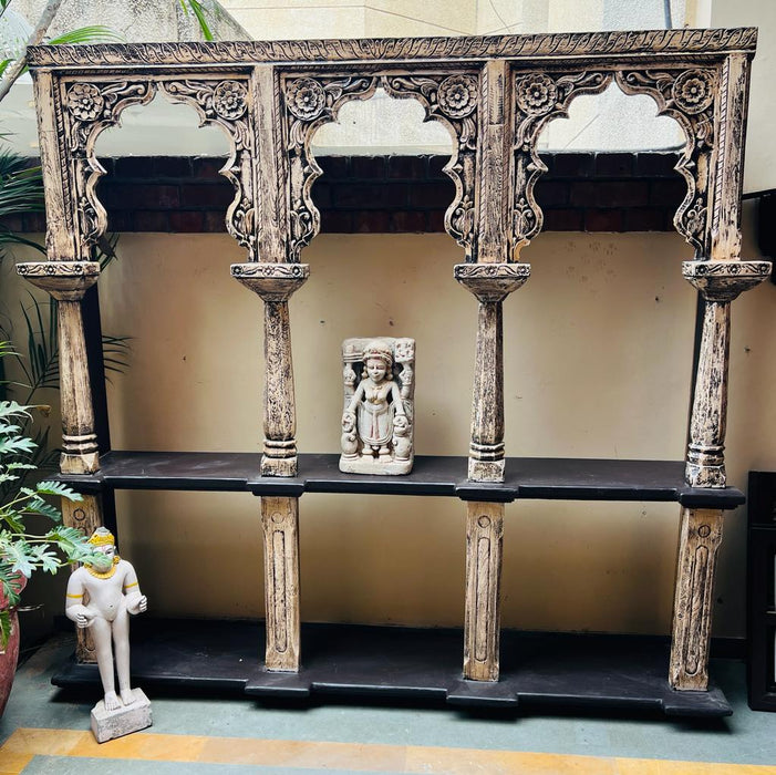 Mehrab : Arched Display Unit/ Large  Jharoka  with Shelves