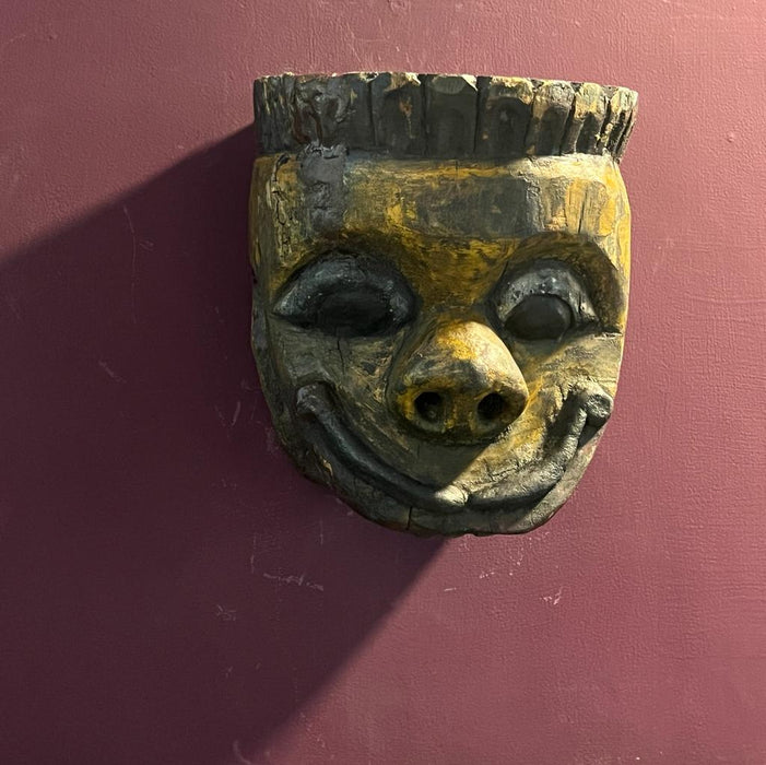 Antique  Wooden Mask 5 ( 10 inches )+