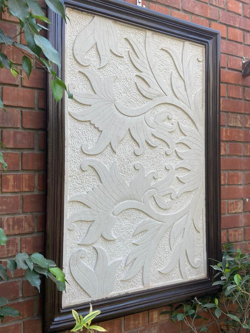 Nihal-  Carved Stone Panel ( Can be customised to design and size) - Khojcrafts
