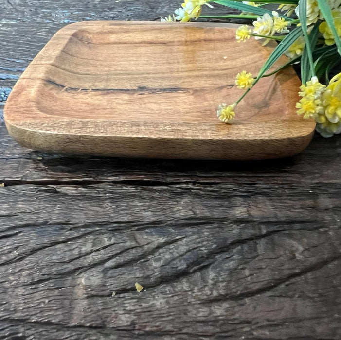 Square Wooden Platter 3 : Food Grade ( 6" X 6")