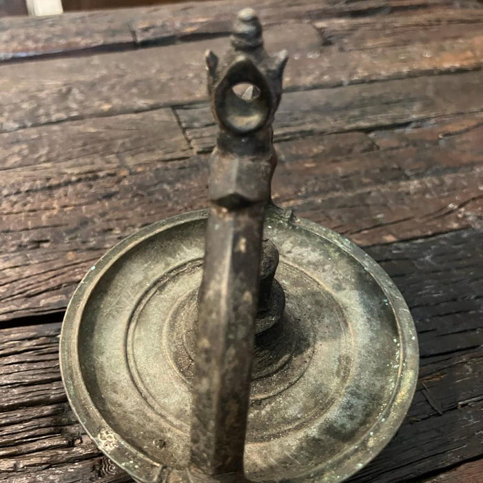 Antique Hanging Lamp with Shivling ( ashtadhaatu shivling )