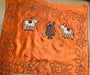 Nathdwara with two cows : Vintage Embroidered Textile - Khojcrafts